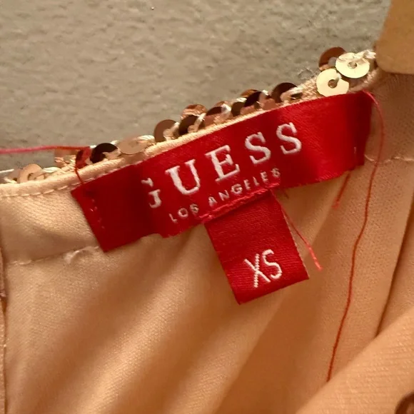 Guess Sparkling Mini Dress in Gold - Picture 3 of 3